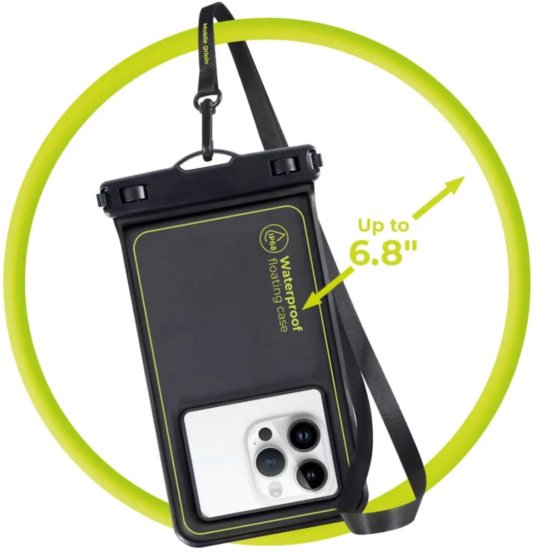 Mobile Origin Waterdichte Smartphonehoes 6,8 - Wit/Oranje - afbeelding 3 van 6