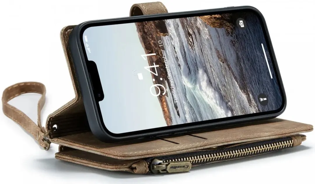 CaseMe C30 Hoesje iPhone 14 Bruin - afbeelding 4 van 6