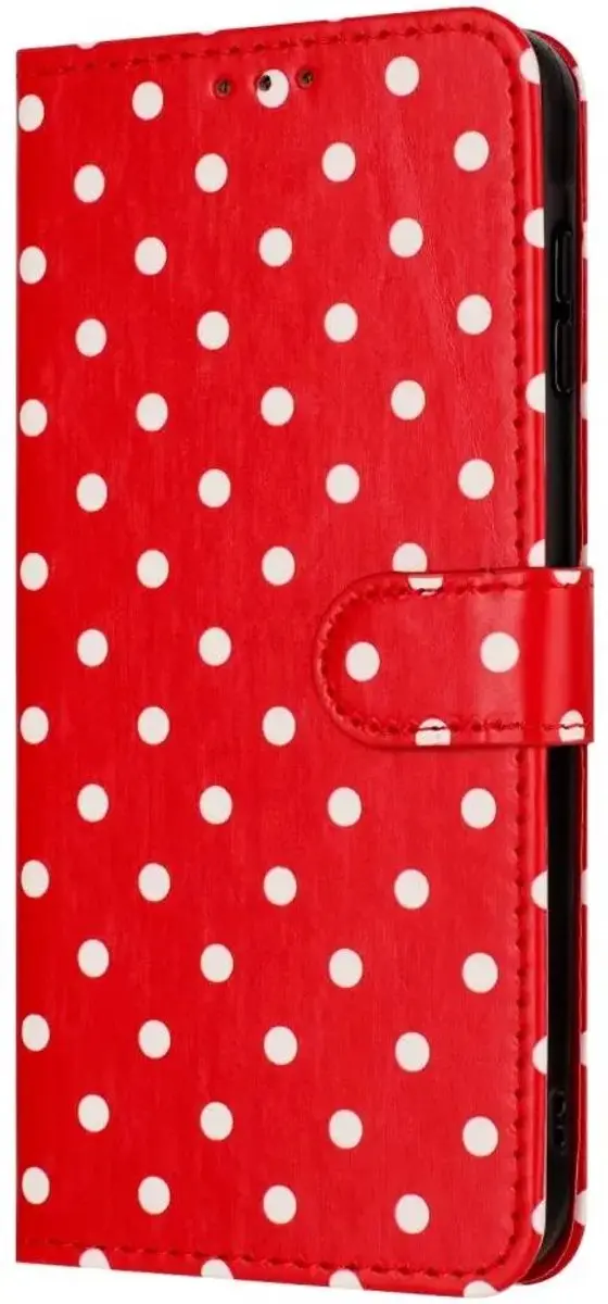 Google Pixel 11 Pro Polka Dot Hoesje - 3 Pasjes - Rood - afbeelding 6 van 6