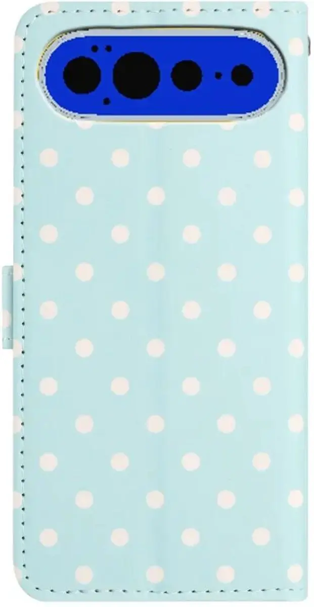 Google Pixel 11 Pro XL Hoesje Polka Dot Portemonnee Book Case - Blauw - afbeelding 5 van 6