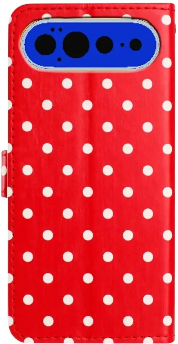 Google Pixel 11 Pro XL Hoesje Polka Dot Wallet - Rood - afbeelding 5 van 6