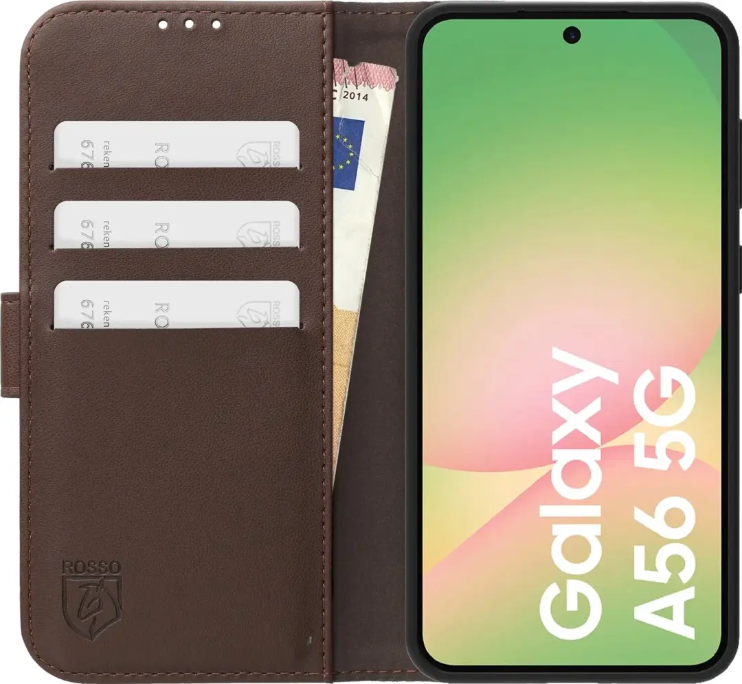 Rosso Element Modern Hoesje Samsung Galaxy A56 - Bruin - afbeelding 4 van 6