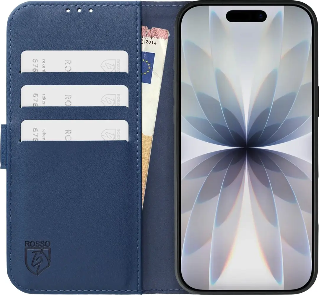 Rosso Element Modern Hoesje iPhone 17 Blauw - afbeelding 4 van 5