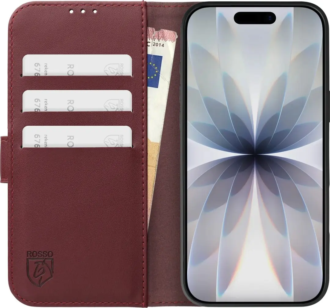 Rosso Element Modern Hoesje iPhone 17 - Burgundy - afbeelding 3 van 6
