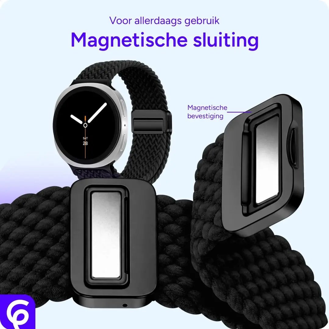 SBG Gevlochten Nylon Bandje Samsung Galaxy Watch 9/8 - afbeelding 3 van 6