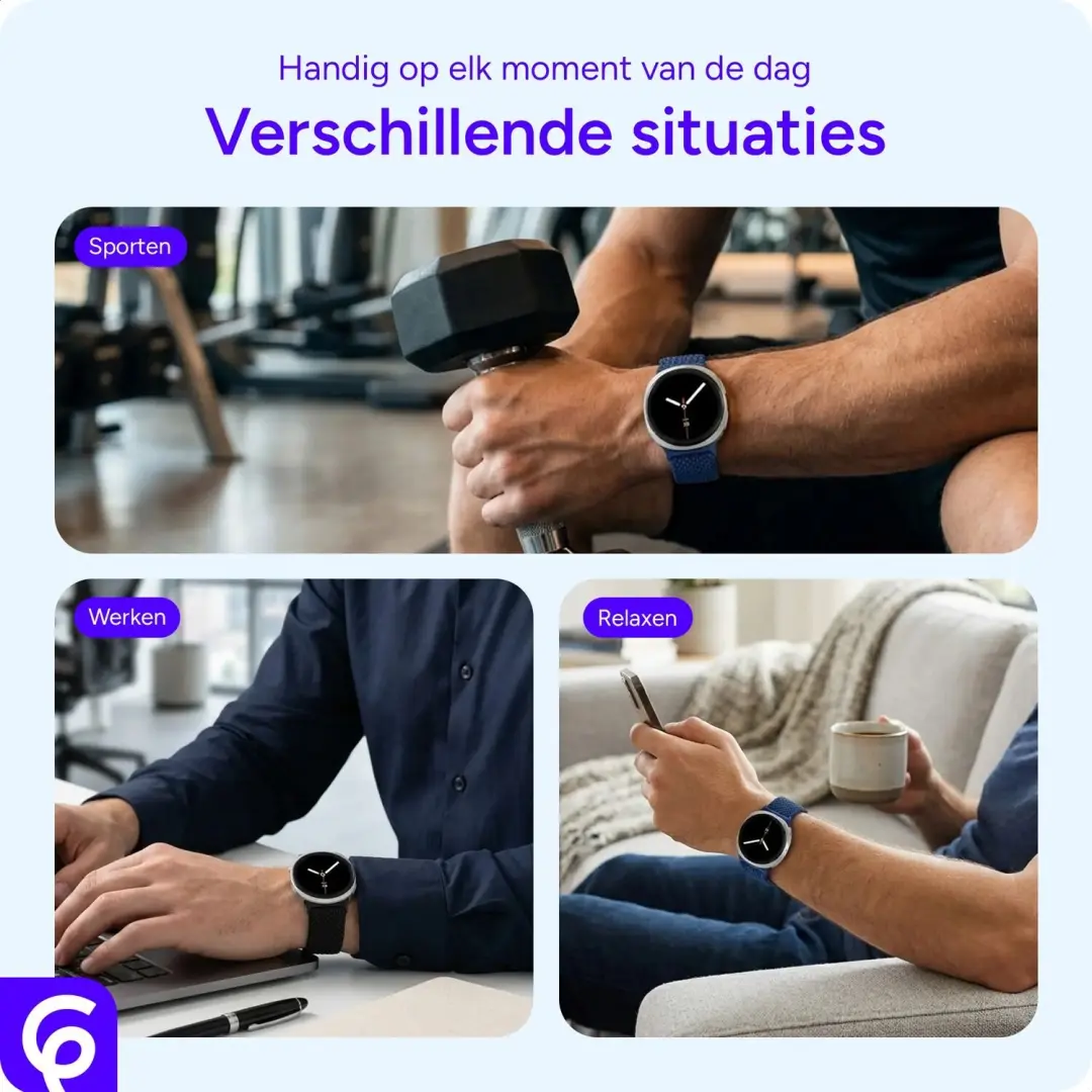 SBG Gevlochten Nylon Bandje Samsung Galaxy Watch 9/8 - afbeelding 2 van 6
