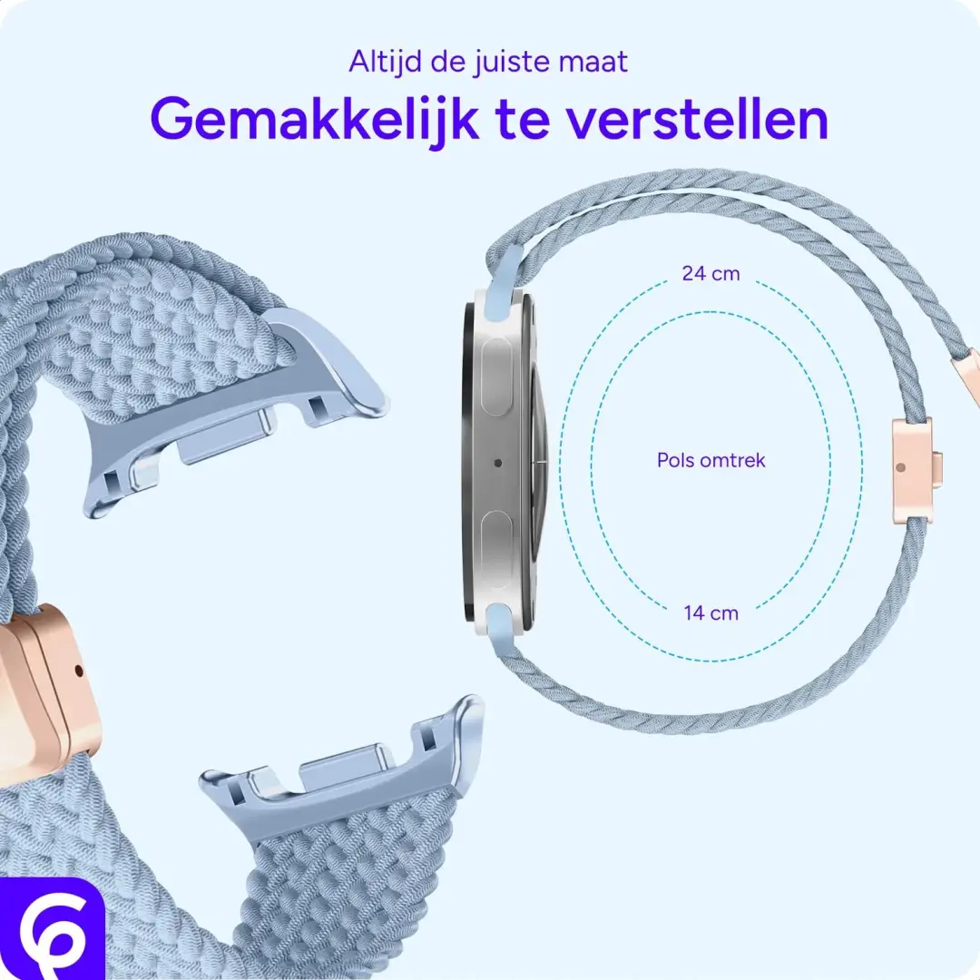 SBG Gevlochten Nylon Bandje Samsung Galaxy Watch 9/8 - afbeelding 3 van 6