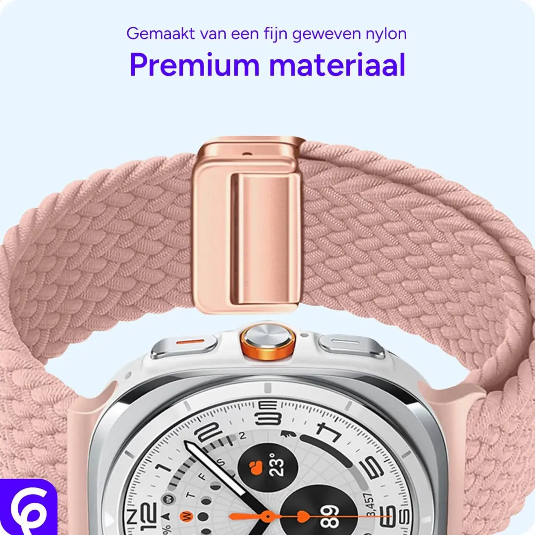 SBG Nylon Bandje Samsung Galaxy Watch Ultra - Roze - afbeelding 3 van 6