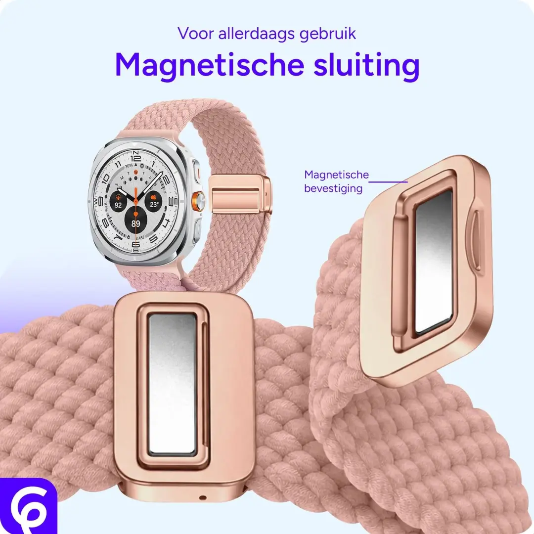 SBG Nylon Bandje Samsung Galaxy Watch Ultra - Roze - afbeelding 2 van 6