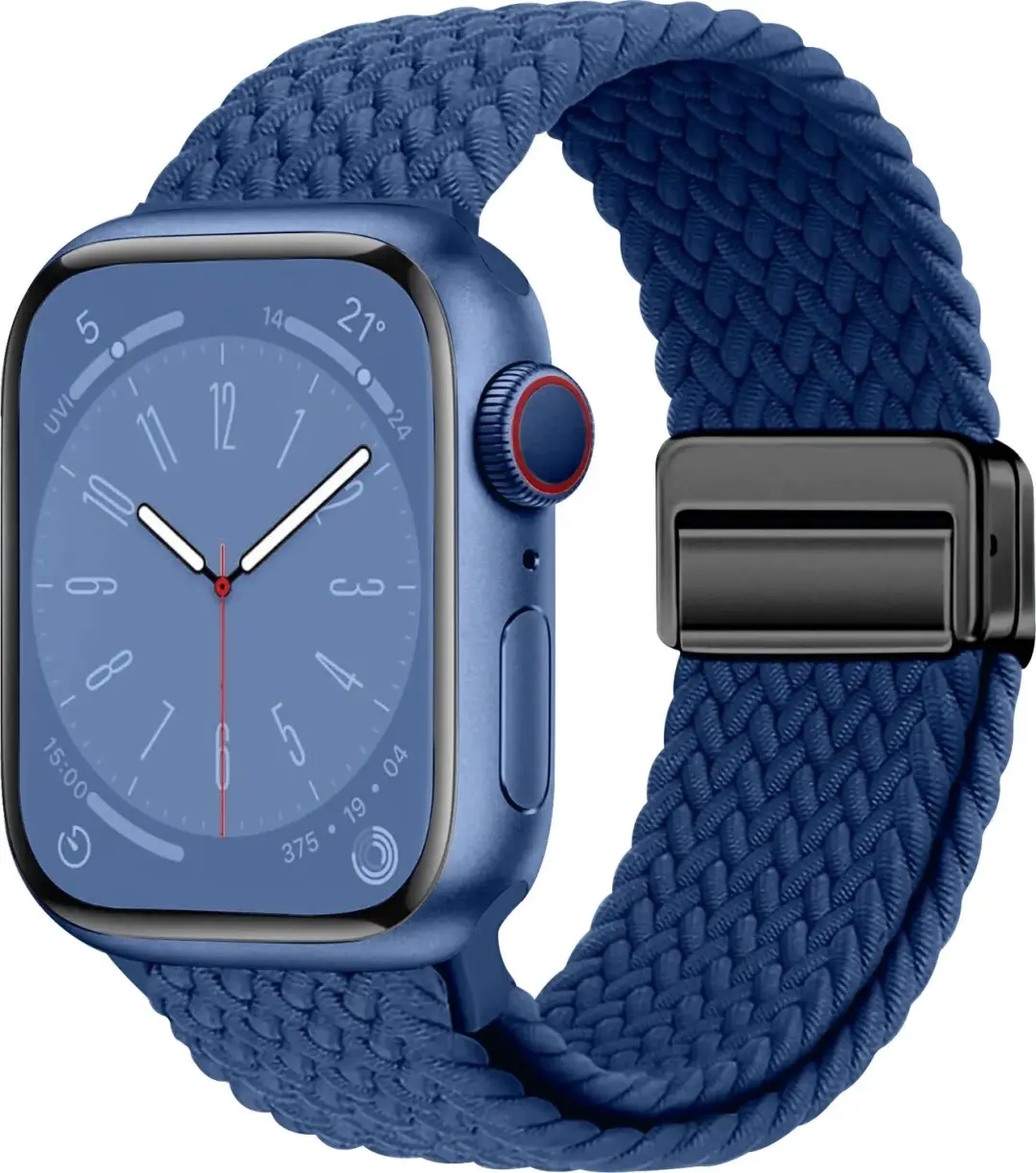 SBG Gevlochten Nylon Bandje Geschikt voor Apple Watch 1/2/3/4/5/6/7/8/9/10/11/12