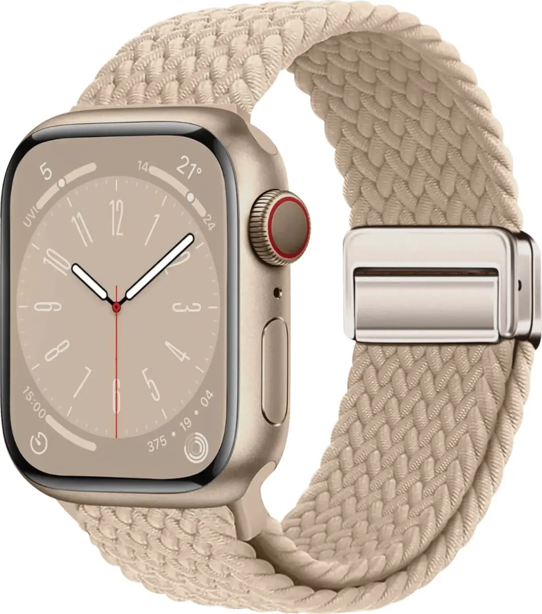 SBG Gevlochten Nylon Bandje Geschikt voor Apple Watch 1/2/3/4/5/6/7/8/9/10/11/12