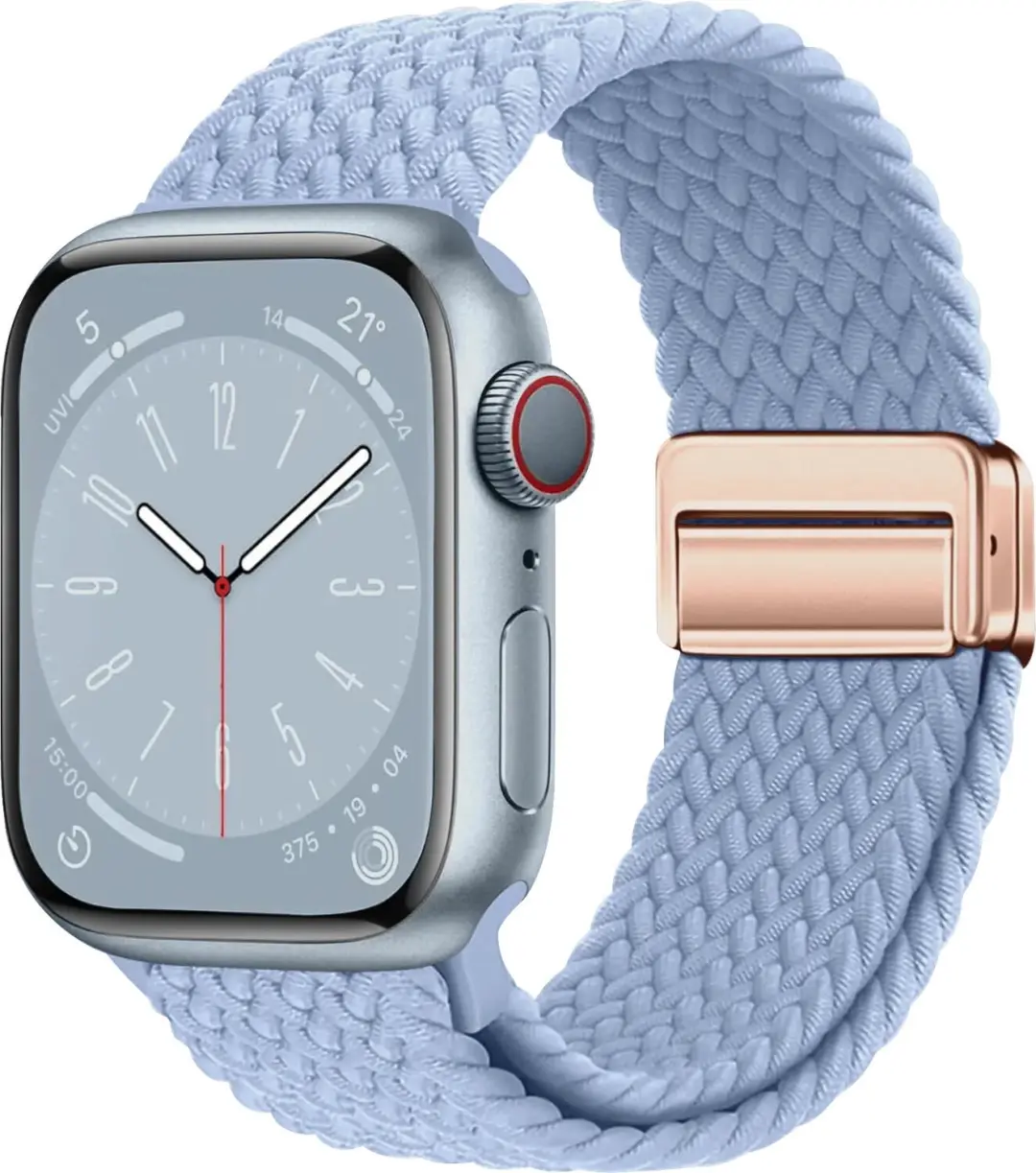 SBG Gevlochten Nylon Bandje Geschikt voor Apple Watch 1/2/3/4/5/6/7/8/9/10/11/12