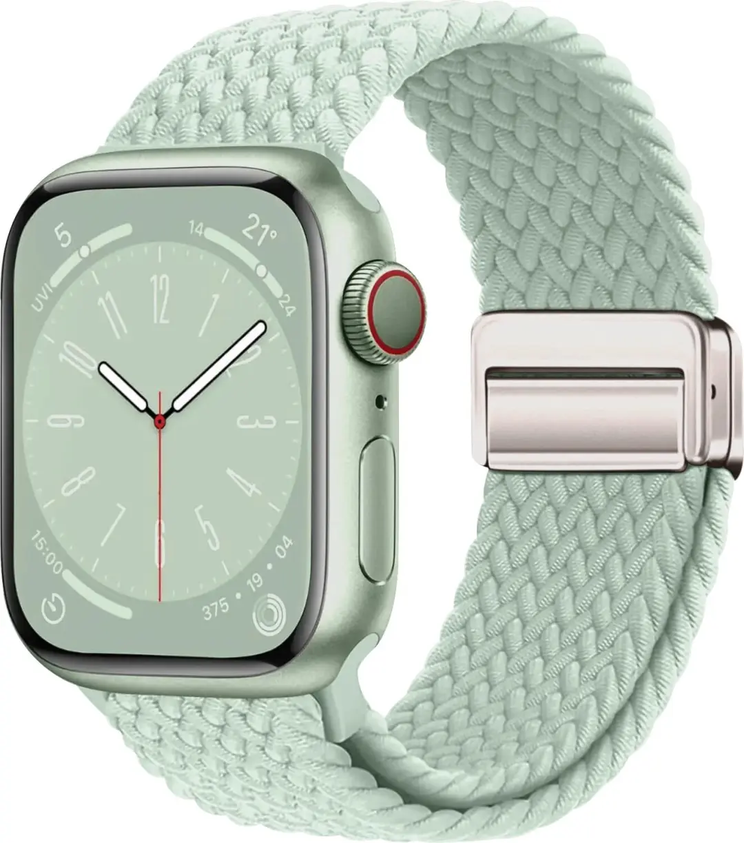 SBG Gevlochten Nylon Bandje Geschikt voor Apple Watch 1/2/3/4/5/6/7/8/9/10/11/12