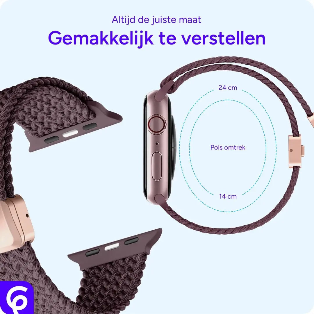 SBG Apple Watch Bandje 42/44/45/46/49mm - Smokey Purple - afbeelding 5 van 6