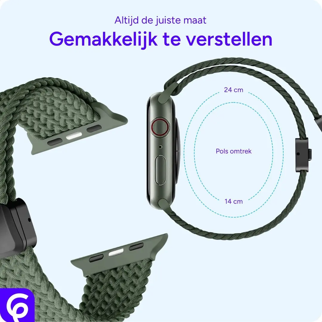 SBG Gevlochten Nylon Bandje Apple Watch 38/40/41/42mm - afbeelding 4 van 6