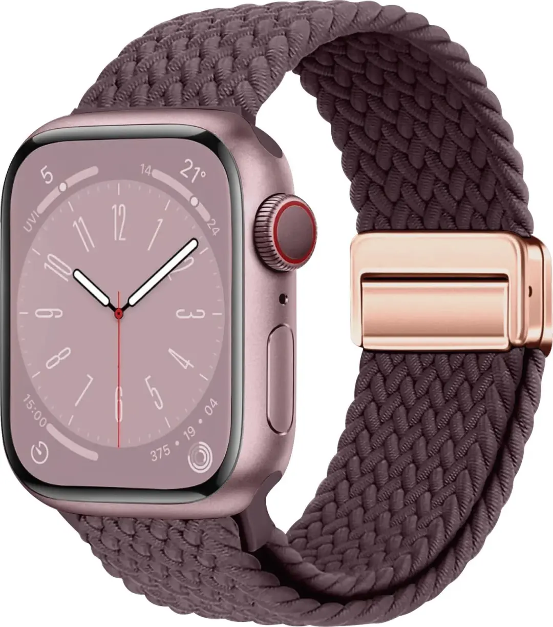 SBG Gevlochten Nylon Bandje Geschikt voor Apple Watch 1/2/3/4/5/6/7/8/9/10/11/12