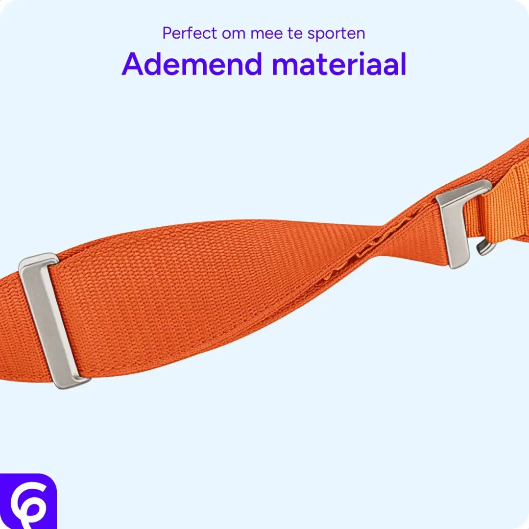 SBG Alpine Nylon Apple Watch Bandje 42-49mm - Oranje - afbeelding 4 van 6