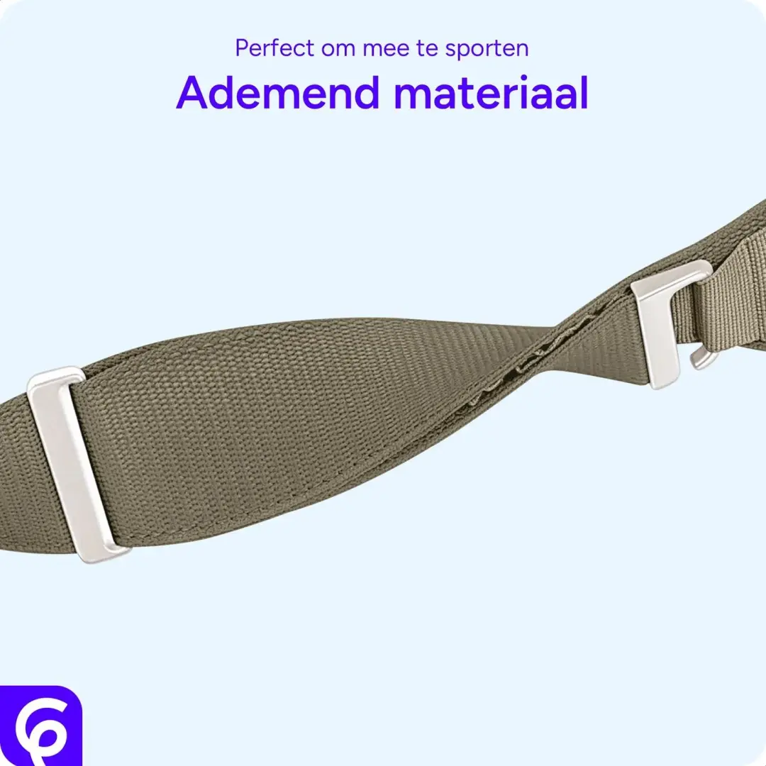 SBG Alpine Nylon Horlogebandje Apple Watch - Olijf Groen - afbeelding 4 van 6