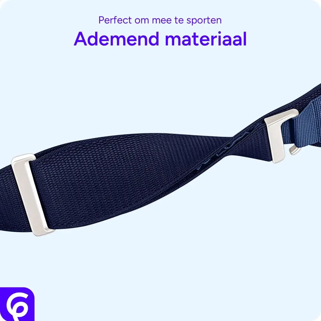 SBG Alpine Nylon Apple Watch Bandje - Navy - afbeelding 4 van 6
