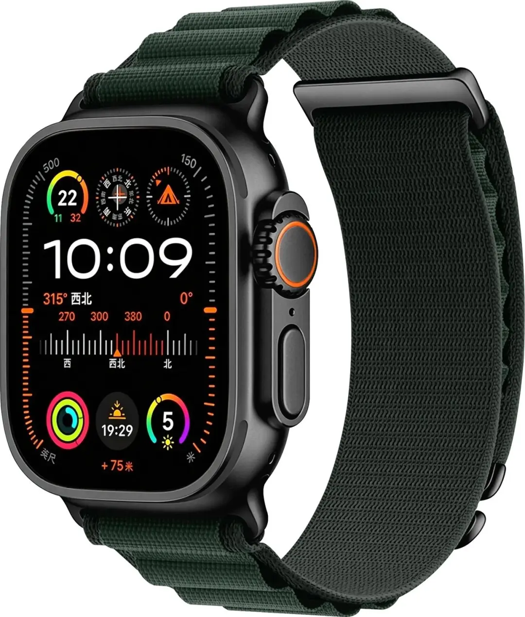 SBG Alpine Nylon Bandje Geschikt voor Apple Watch 1/2/3/4/5/6/7/8/9/10/11/12/SE/