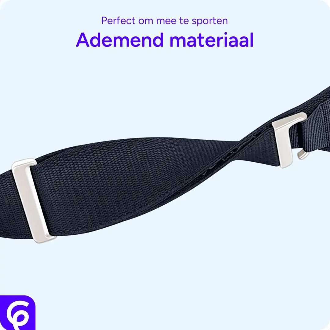 SBG Alpine Nylon Bandje Apple Watch - 49/46/45/44/42mm - Donkerblauw - afbeelding 4 van 6
