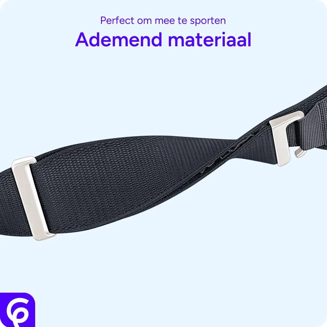 SBG Alpine Nylon Horlogebandje voor Apple Watch - Grijs - afbeelding 2 van 6