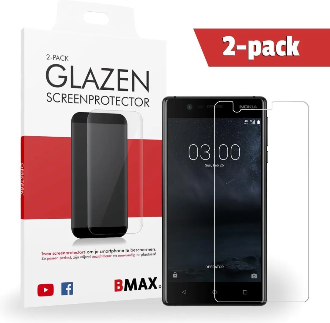 BMAX Glazen Screenprotector Nokia 3