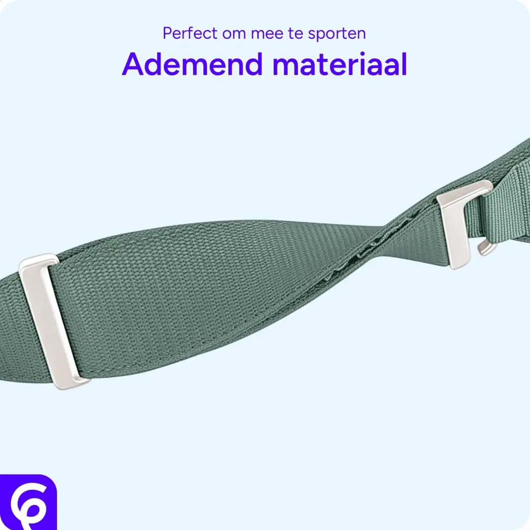 SBG Alpine Nylon Apple Watch Bandje - Lichtgroen - afbeelding 5 van 6
