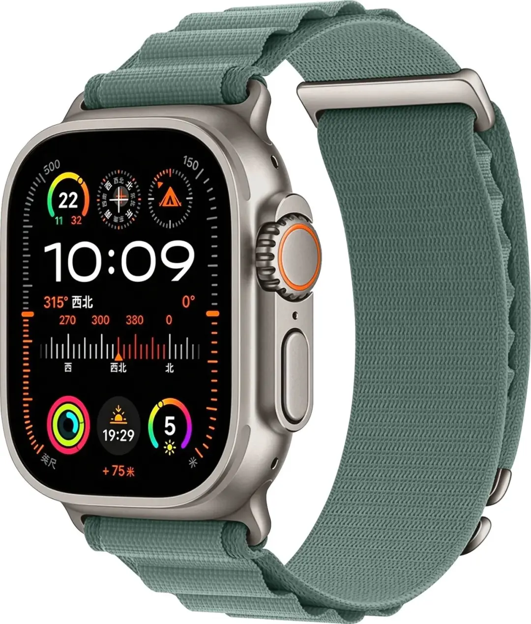 SBG Alpine Nylon Bandje Geschikt voor Apple Watch 1/2/3/4/5/6/7/8/9/10/11/12/SE/