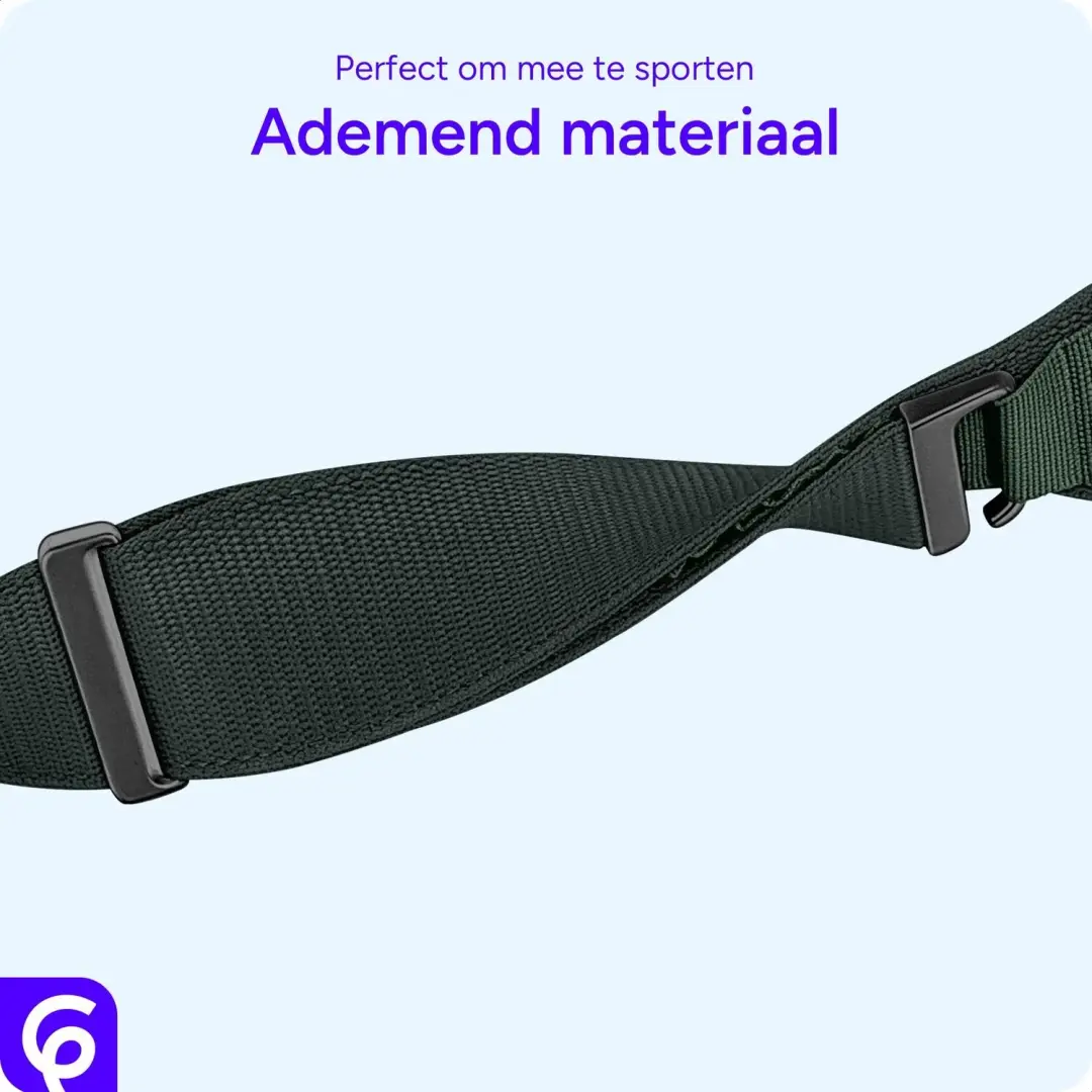 SBG Alpine Nylon Apple Watch Bandje - Donkergroen - afbeelding 4 van 6