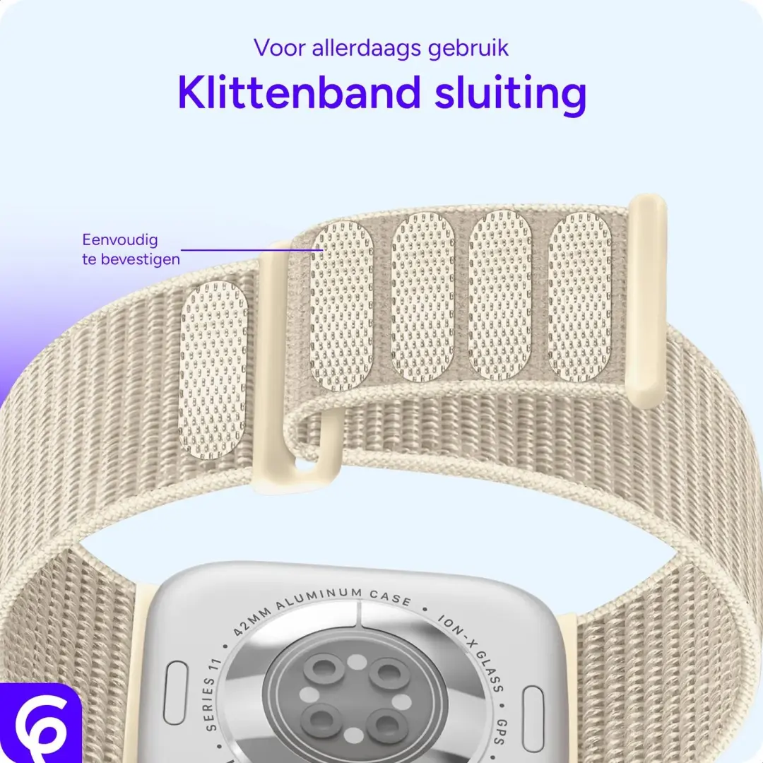 SBG Nylon Loop Apple Watch Bandje - 38/40/41/42mm - afbeelding 2 van 6