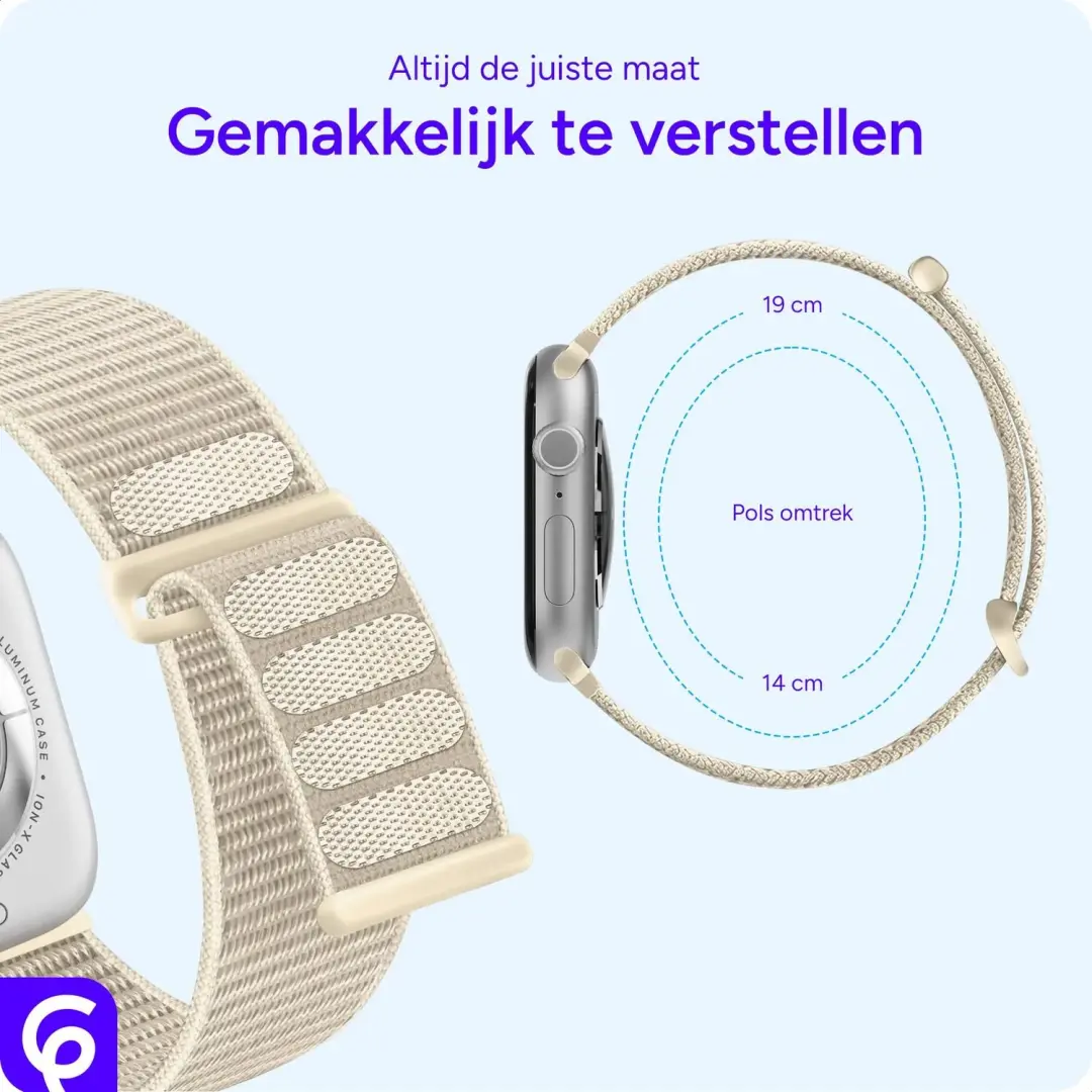 SBG Nylon Loop Apple Watch Bandje - 38/40/41/42mm - afbeelding 5 van 6