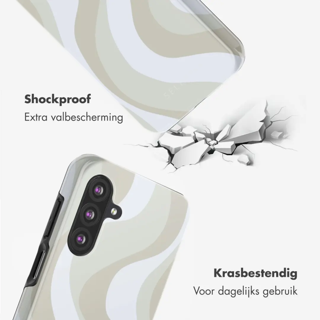 Selencia Vivid Hoesje Galaxy A26 - Desert Waves Beige - afbeelding 4 van 6