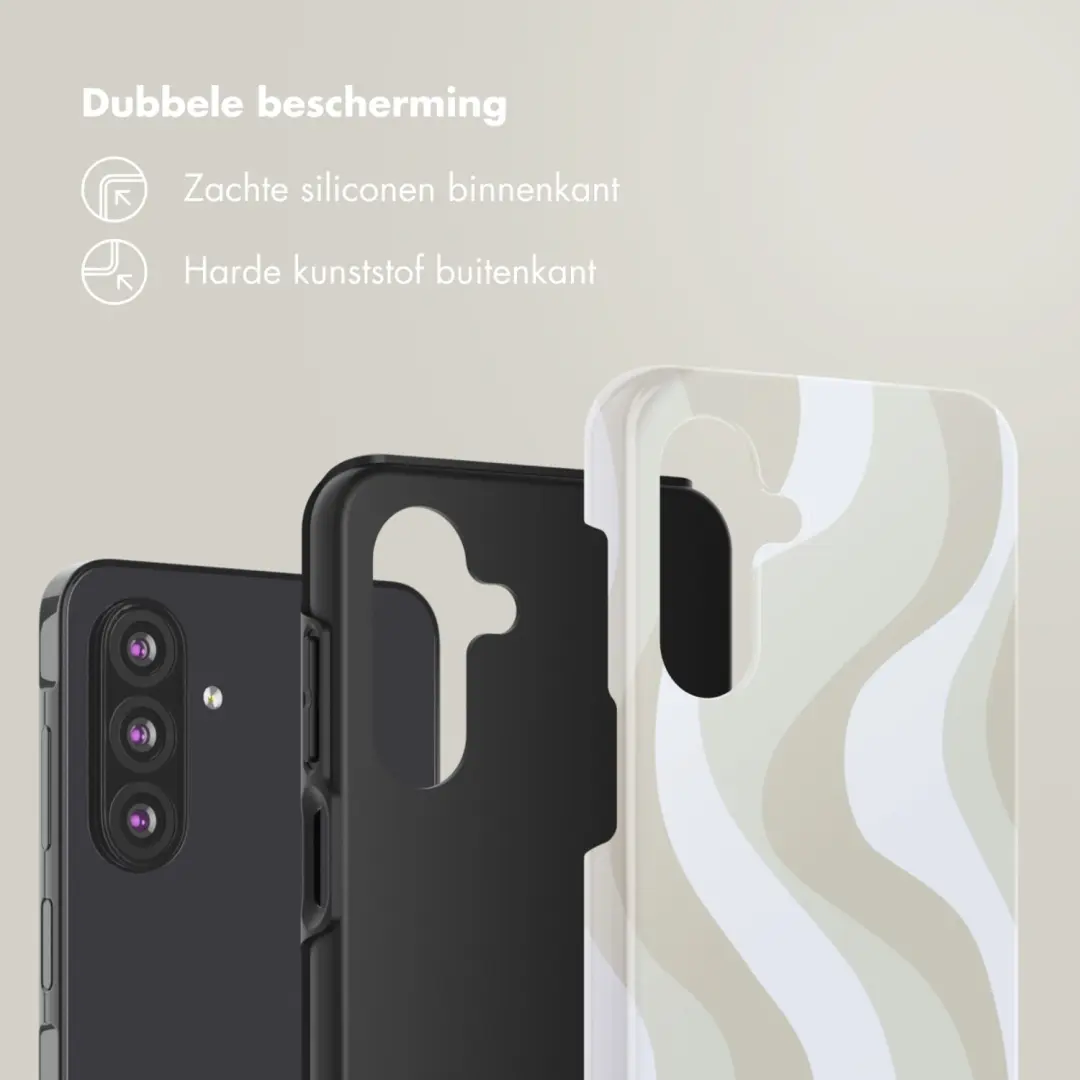 Selencia Vivid Hoesje Galaxy A26 - Desert Waves Beige - afbeelding 2 van 6