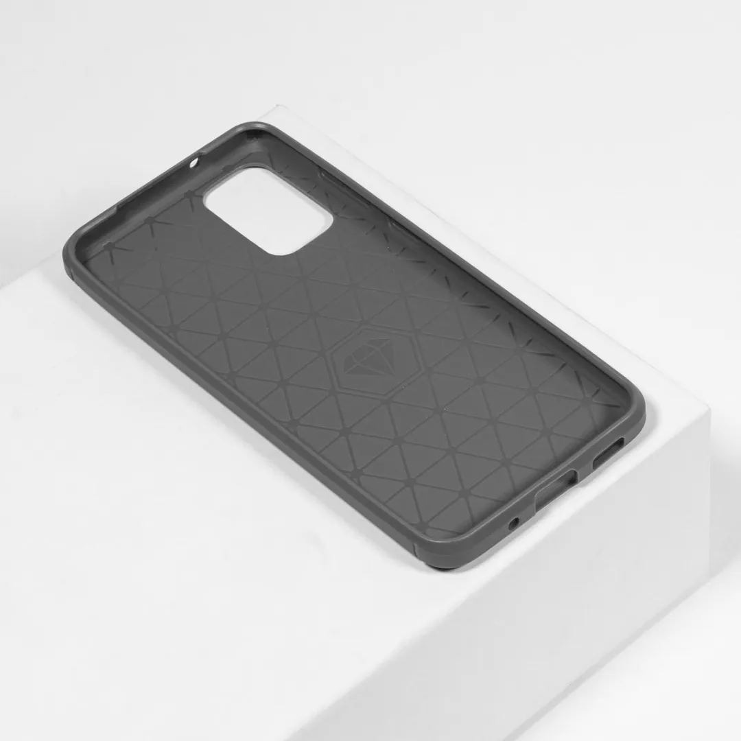 BMAX Carbon Hoesje Samsung Galaxy S20 Plus - Grijs