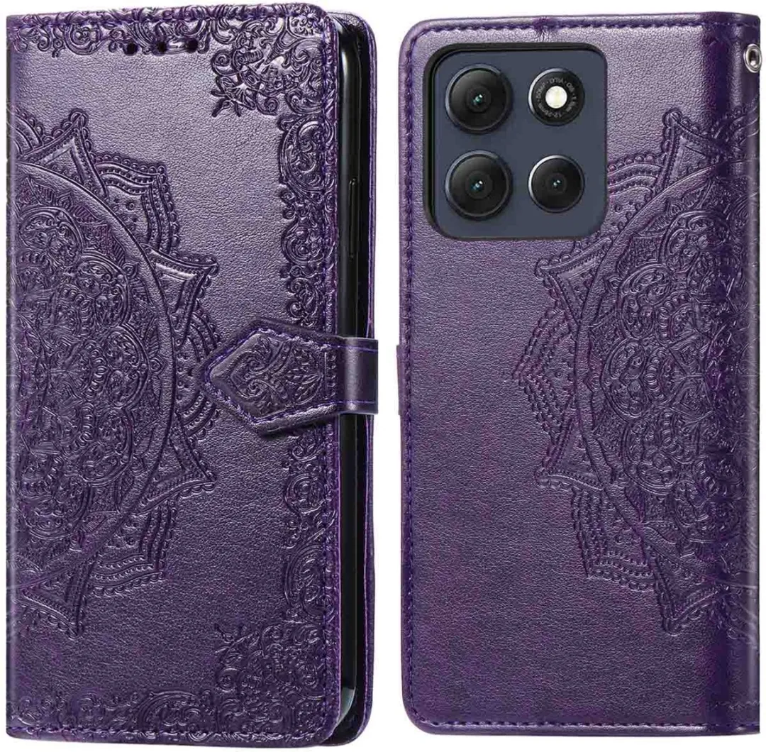 Imoshion Moto G86 Hoesje - Mandala Bookcase - Paars