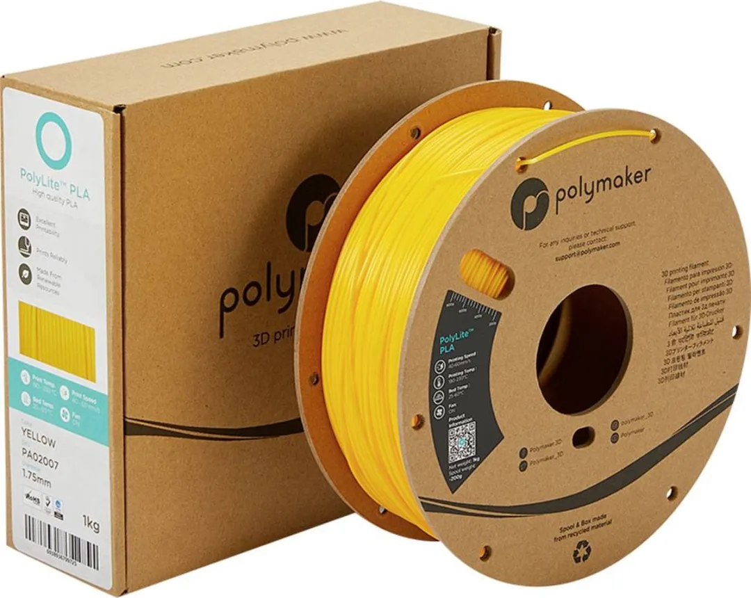 Polymaker PolyLite PLA Filament 1.75mm - 1000g - Geel