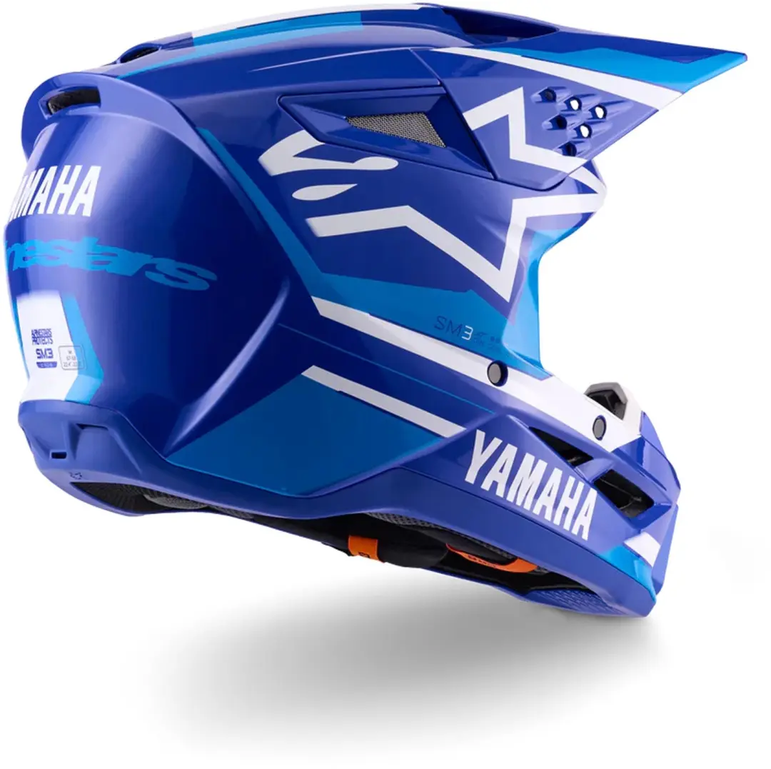 Alpinestars Yamaha S-M3 Motorcross helm - Blauw/Wit - afbeelding 5 van 6