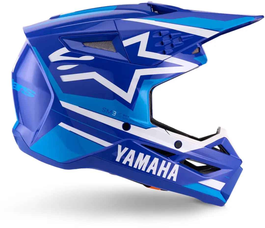 Alpinestars Yamaha S-M3 Motorcross helm - Blauw/Wit - afbeelding 2 van 6