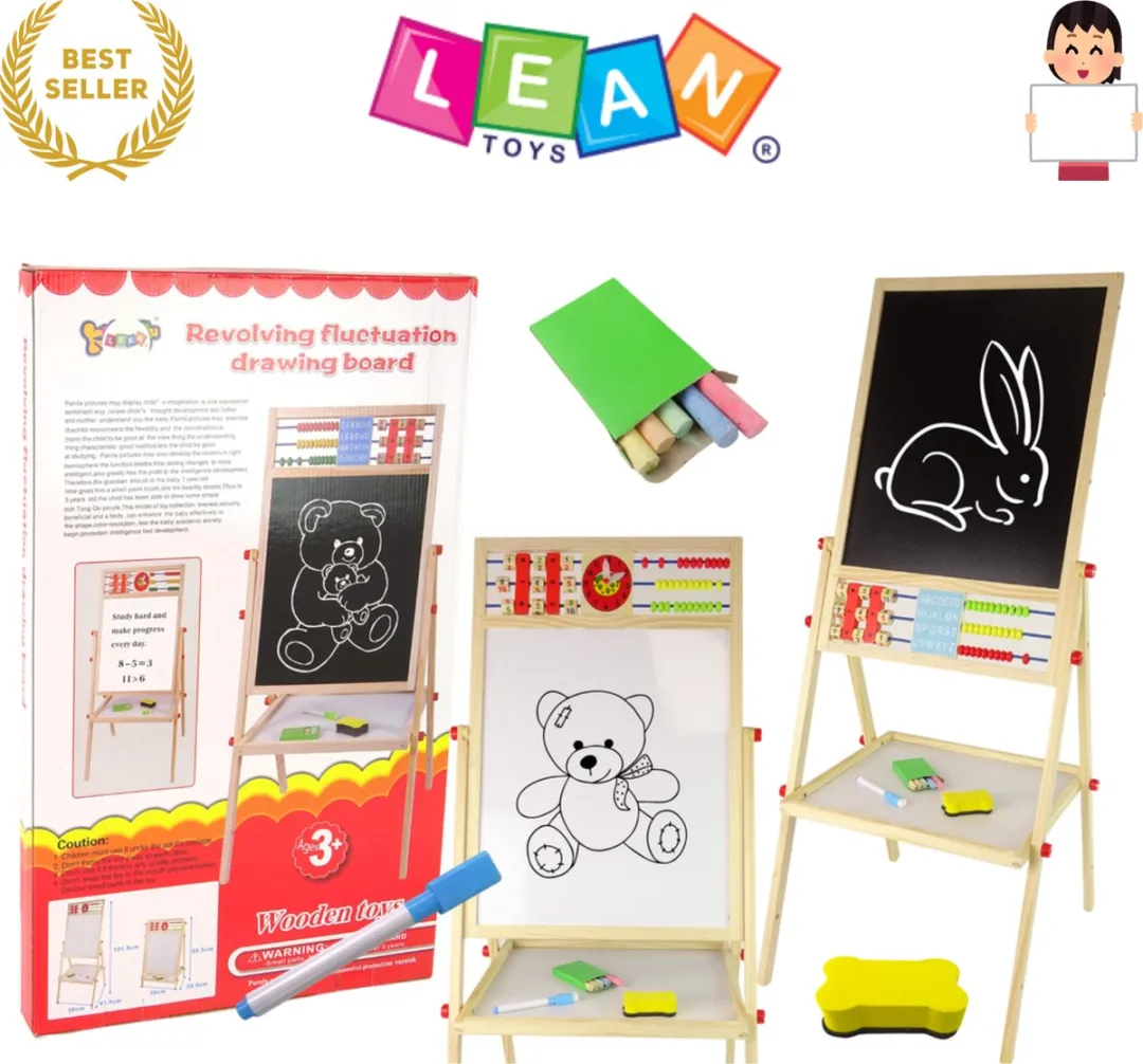 LEAN Toys Houten Educatief Bord 2-in-1