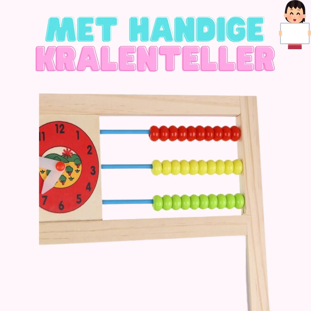 LEAN Toys Houten Educatief Bord 2-in-1 - Magnetisch Whiteboard & Krijtbord - afbeelding 6 van 6