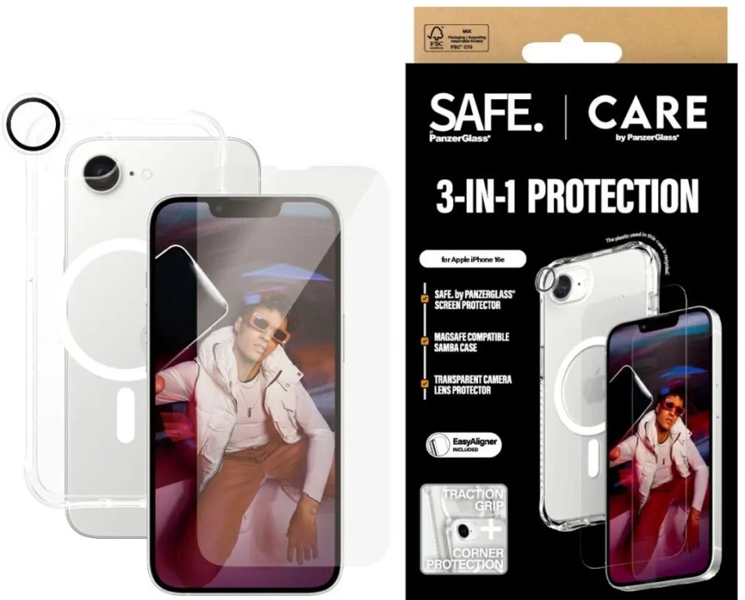 PanzerGlass 3In1 Beschermingsset iPhone 16E