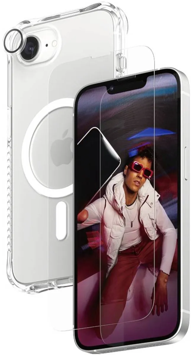 PanzerGlass 3In1 Beschermingsset iPhone 16E - Hoesje Glas - 1 Pasje - Zwart