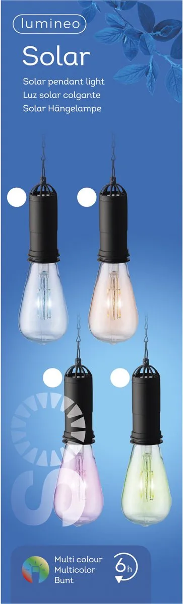 Lumineo Groene Solar Hanglamp 1W - 20cm