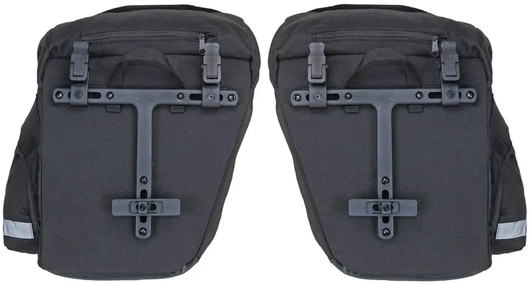 Massi CM222 Dubbele Bagagedrager Tas - Zwart - 2x - afbeelding 2 van 2