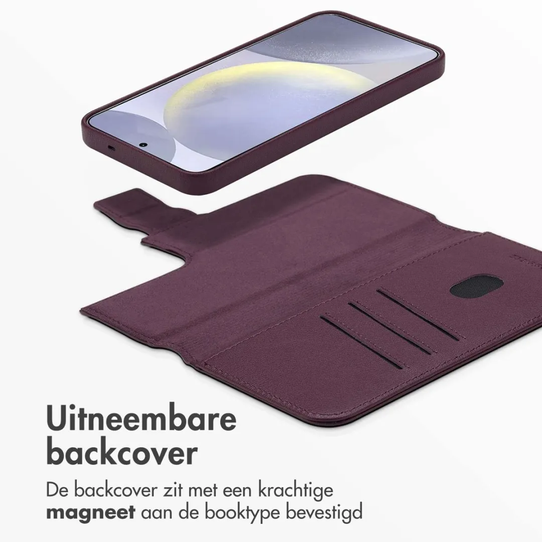 Accezz Hoesje Samsung Galaxy S25 Plus Leather Bookcase 2-in-1 - Paars