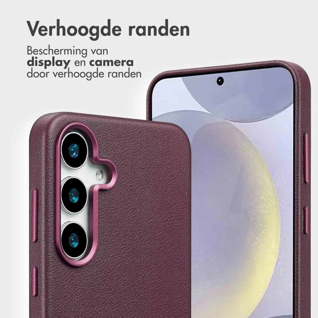 Accezz Hoesje Samsung Galaxy S25 Plus Leather Bookcase 2-in-1 - Paars