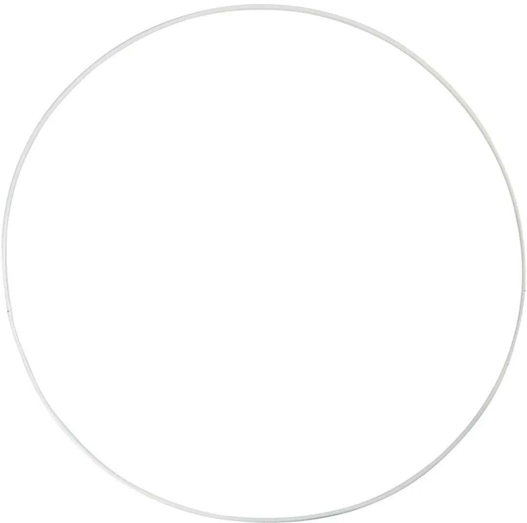 Creativ Company Metalen Draad Ring Ø30cm - 5 Stuks Wit