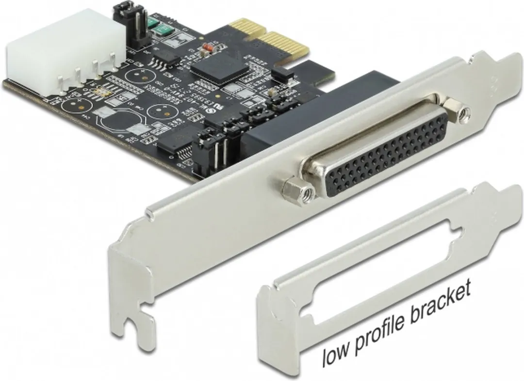 Delock PCI Express Kaart 2x RS-232 - 5V/12V - Zwart