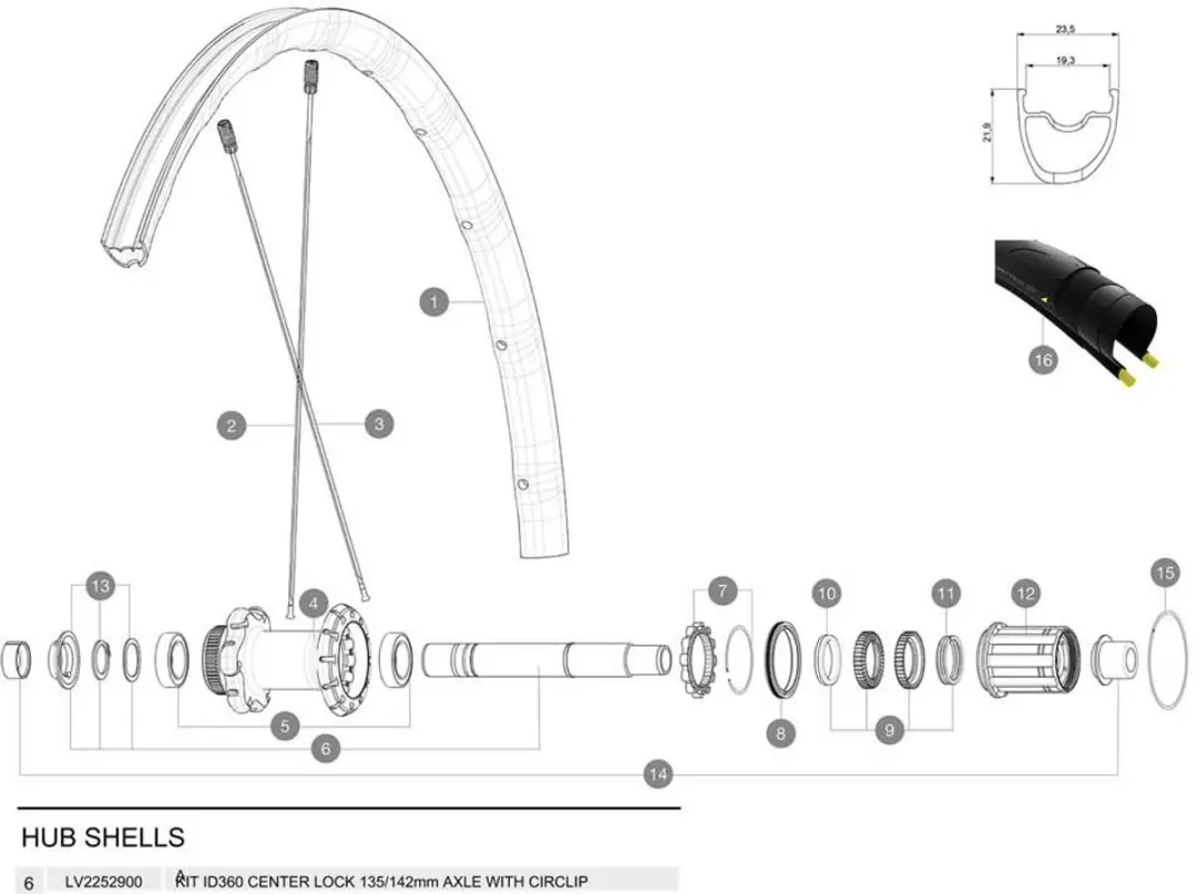Mavic Center Lock Disc Id360 Achternaafas Zwart 12 x 135/142 mm